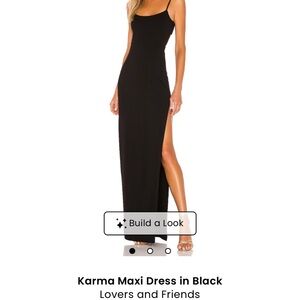 Lovers + Friends Elegant Black Maxi Dress